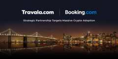 Travala合作伙伴与Booking.com  - 添加了90,000个加密接